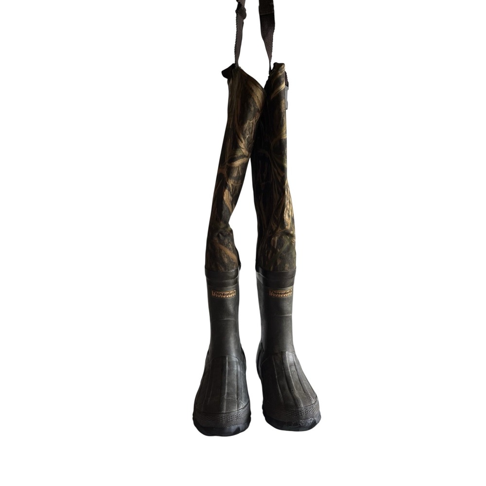 Hodgman Mossy Oak Camo Waders Kids Boots Size 11 Thinsulate Steel Shank
